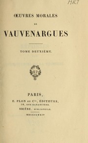 Cover of: Oeuvres morales