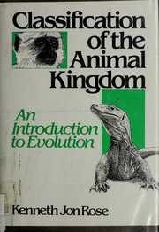 Cover of: Classification of the animal kingdom