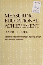 Cover of: Measuring educational achievement