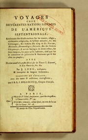 Cover of: Voyages chez différentes nations sauvages de l'Amérique Septentrionale by Long, J. Indian trader.