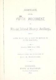 Cover of: History of the Fifth Regiment of Rhode Island Heavy Artillery