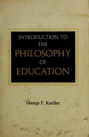 Cover of: Introduction to the philosophy of education