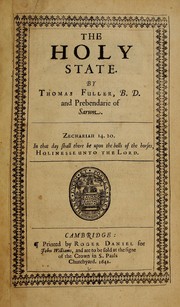 Cover of: The holy state. by Thomas Fuller