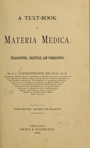 Cover of: A text-book of materia medica