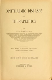 Cover of: Ophthalmic diseases and therapeutics. by Arthur Brigham Norton