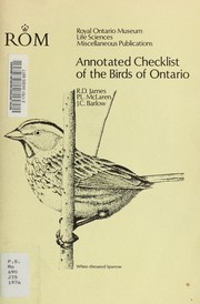 Cover of: Annotated checklist of the birds of Ontario by Ross James