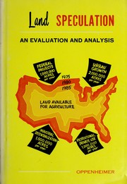 Cover of: Land speculation: an evaluation and analysis