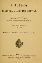 Cover of: China: historical and descriptive