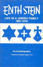 Cover of: Life in a Jewish Family: Her Unfinished Autobiographical Account (Collected Works of Edith Stein, Vol 1)
