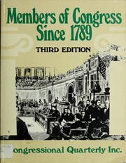 Cover of: Members of Congress since 1789.