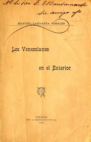 Cover of: Los Venezolanos en el exterior. by Manuel Landaeta Rosales