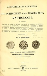 Cover of: Ausführliches Lexikon der griechischen und römischen Mythologie.