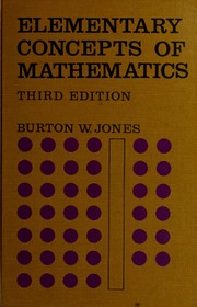 Cover of: Elementary concepts of mathematics