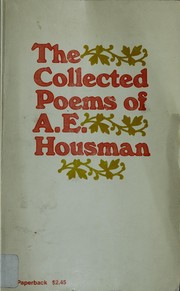 Cover of: Collected poems. by A. E. Housman