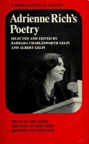 Cover of: Adrienne Rich's poetry: texts of the poems : the poet on her work : reviews and criticism
