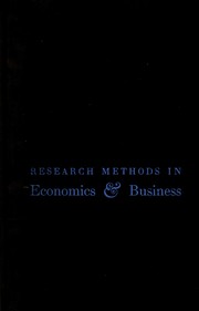 Cover of: Research methods in economics & business