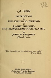 Cover of: A sign