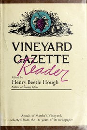 Cover of: Vineyard gazette reader.