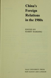 Cover of: China's foreign relations in the 1980s