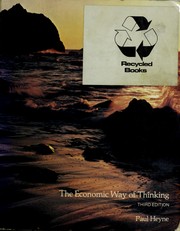 Cover of: The economic way of thinking by Paul T. Heyne
