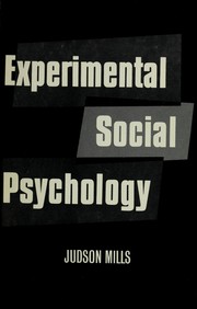 Cover of: Experimental social psychology.