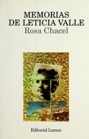 Cover of: Memorias de Leticia Valle by Rosa Chacel