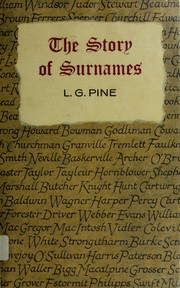 Cover of: The story of surnames by Leslie Gilbert Pine
