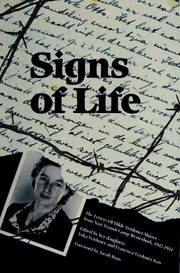 Cover of: Signs of life: the letters of Hilde Verdoner-Sluizer : from Westerbork Nazi Transit Camp, 1942 to 1944