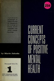 Cover of: Current concepts of positive mental health by Marie Jahoda