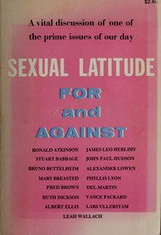 Cover of: Sexual latitude, for & against.