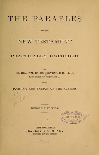 The parables of the New Testament practically unfolded.