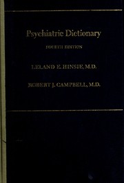 Cover of: Psychiatric dictionary