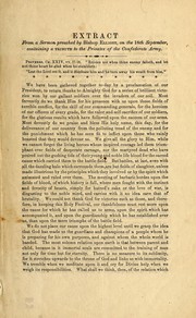 Cover of: Extract from a sermon preached by Bishop Elliott, on the 18th September, containing a tribute to the privates of the Confederate Army