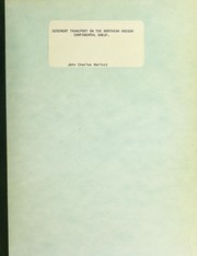 Cover of: Sediment transport on the northern Oregon continental shelf by John Charles Harlett