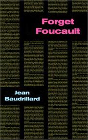 Cover of: Forget Foucault (Semiotext(e) / Foreign Agents)
