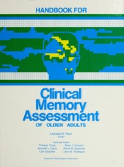 Cover of: Handbook for clinical memory assessment of older adults