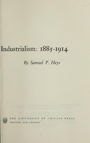 Cover of: Response to Industrialism, 1885-1913.