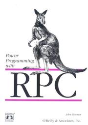 Cover of: Power programming with RPC