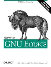Cover of: Learning GNU Emacs by Debra Cameron
