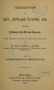 Cover of: Mementos of Rev. Edward Payson...