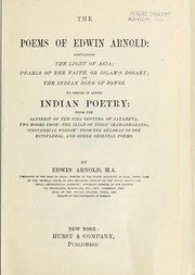 Cover of: The poems of Edwin Arnold ... by Edwin Arnold
