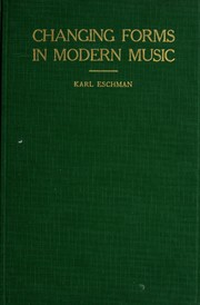 Cover of: Changing forms in modern music