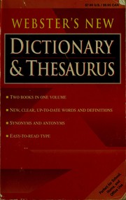 Cover of: Webster's new dictionary & thesaurus