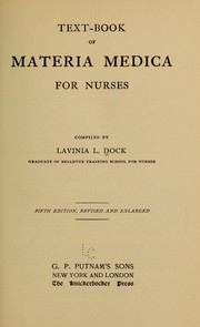 Cover of: Text-book of materia medica for nurses, comp