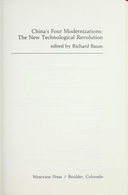Cover of: China's four modernizations: the new technological revolution