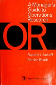 Cover of: A manager's guide to operations research
