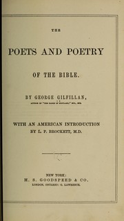 Cover of: The poets and poetry of the Bible