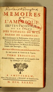Cover of: Voyages du baron de Lahontan dans l'Amérique septentrionale.