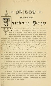 Cover of: Briggs' patent transferring designs