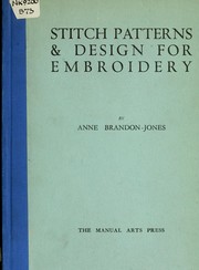 Cover of: Stitch patterns & design for embroidery by Anne Brandon-Jones